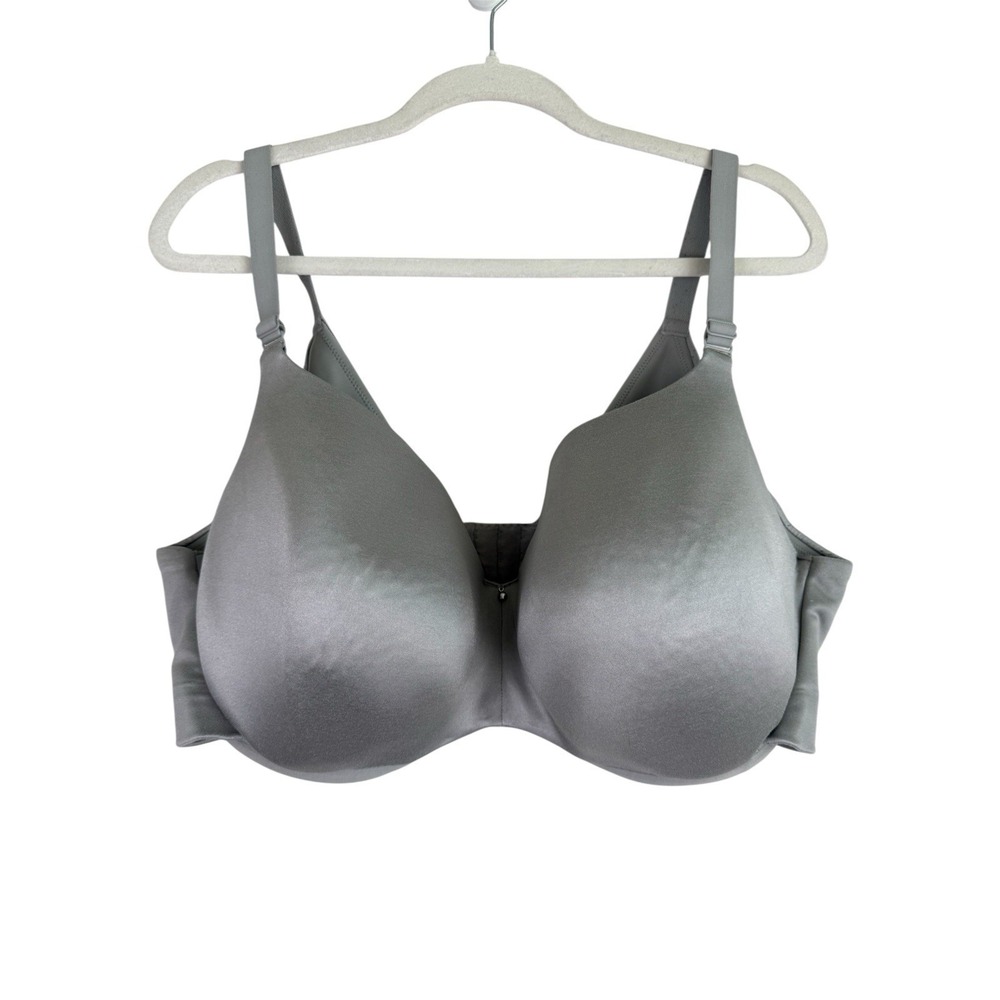 Cacique‎ Lightly Lined Full Coverage Balconette Plus Size Women's 46F Light Gray